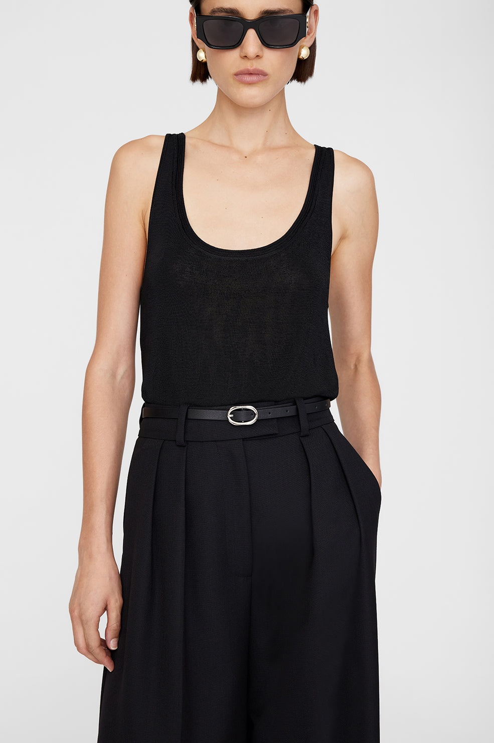 Mini Signature Link Belt - Black With Silver - 4