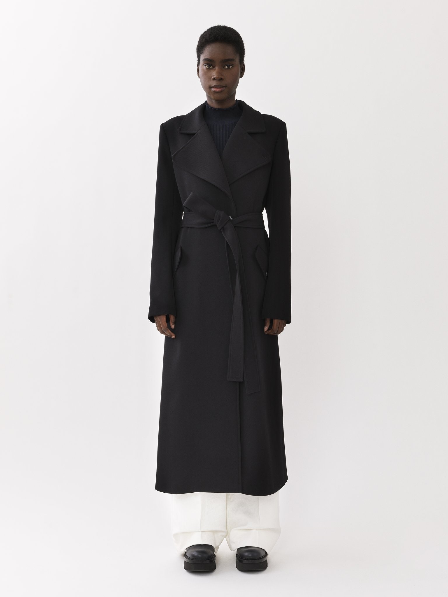 LONG WRAP COAT - 2