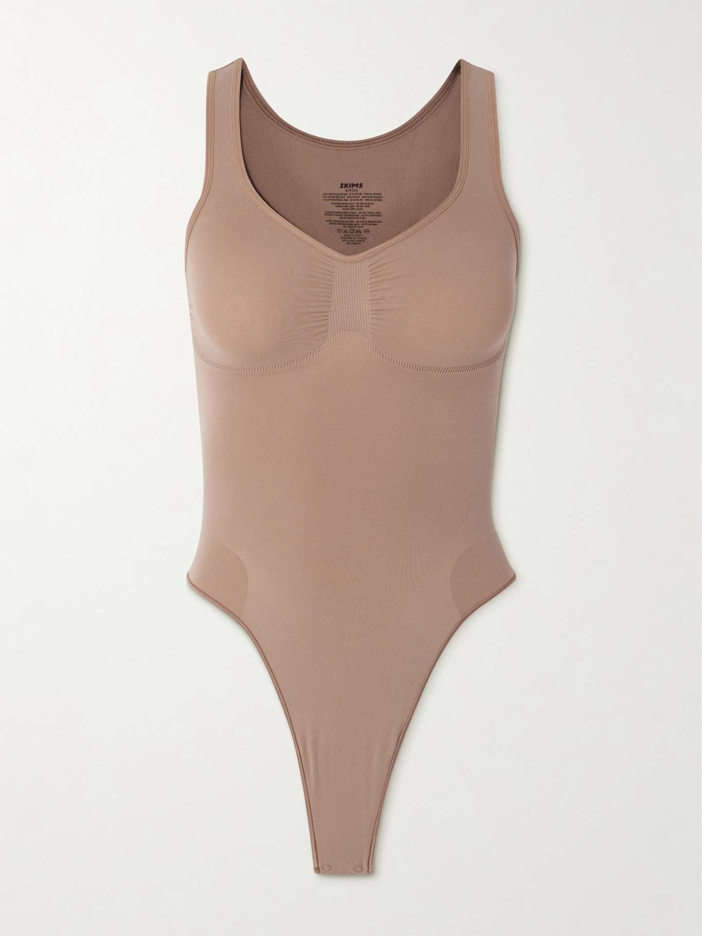 Seamless Sculpt Scoop Neck Thong Bodysuit - Sienna - 1