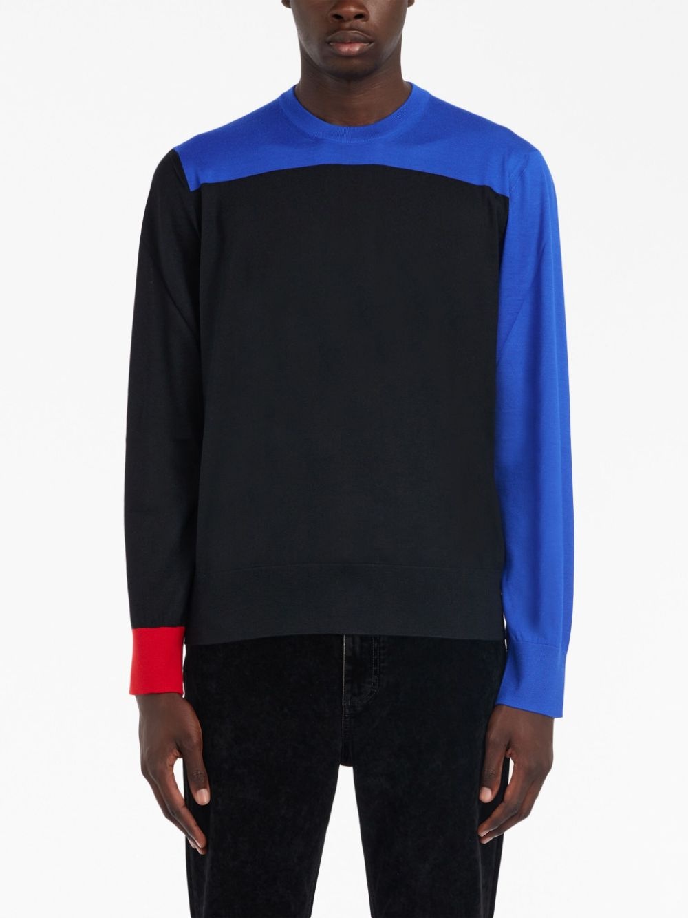 colour-block cashmere jumper - 3
