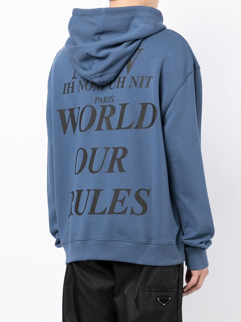 Gold Face print hoodie 4