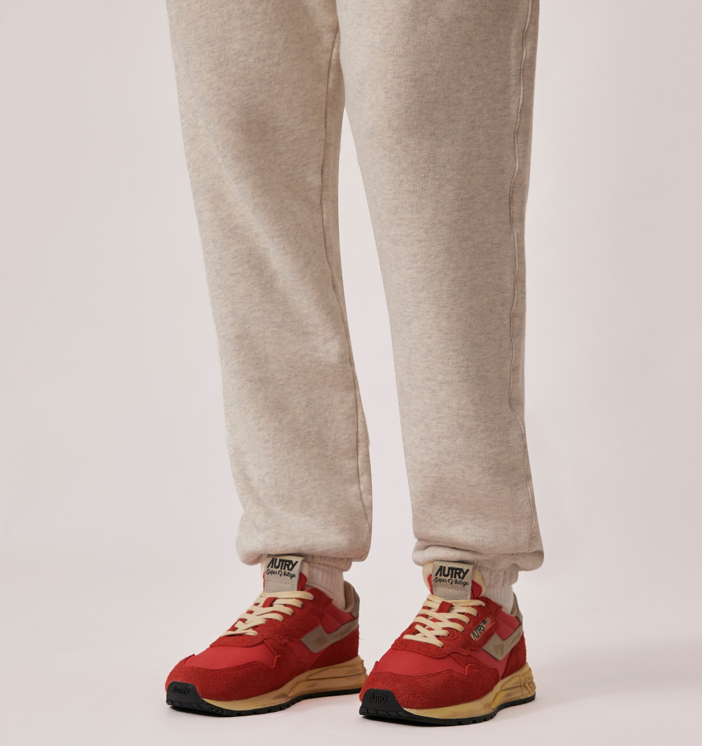 REELWIND SUPER VINTAGE SNEAKERS IN RED NYLON AND SUEDE - 2