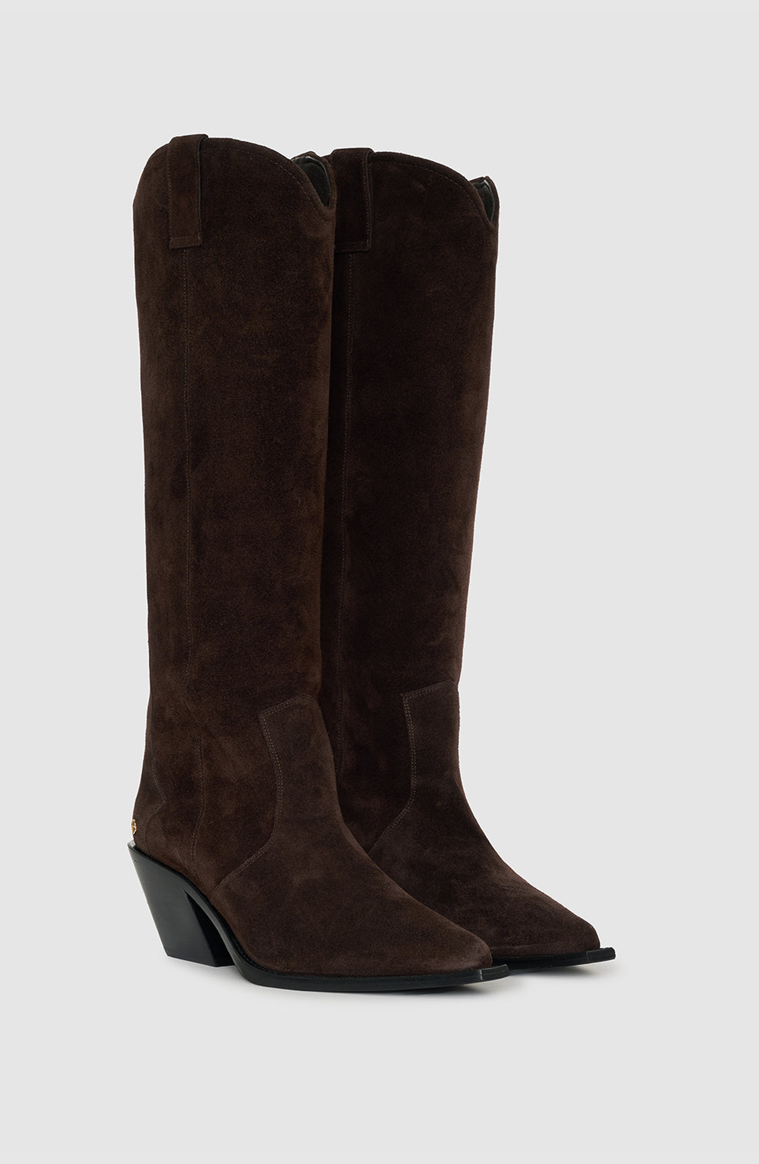 ANINE BING Tania Tall Suede Boots in Dark Brown Suede at Nordstrom - 4