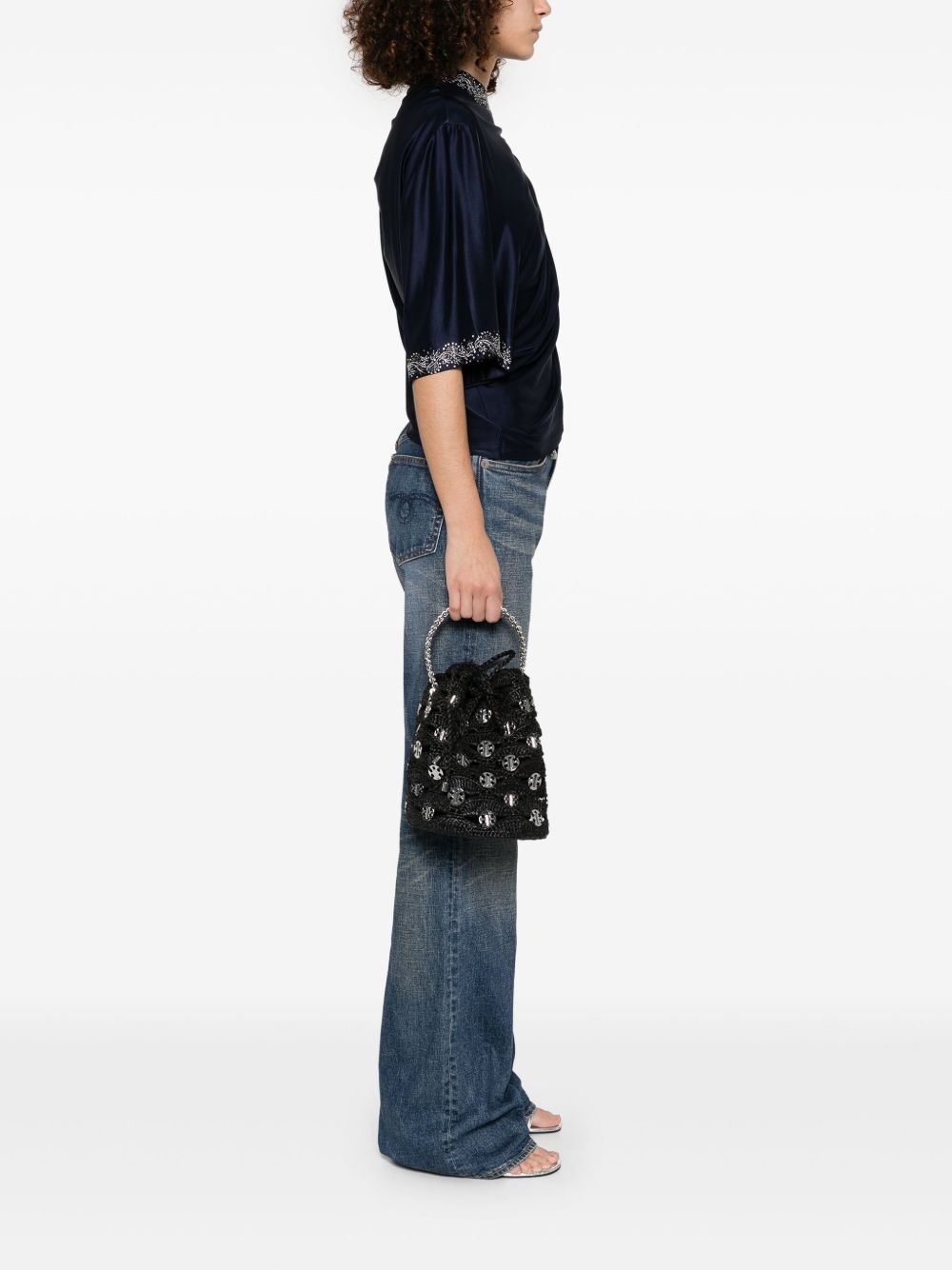 raffia bucket bag - 2