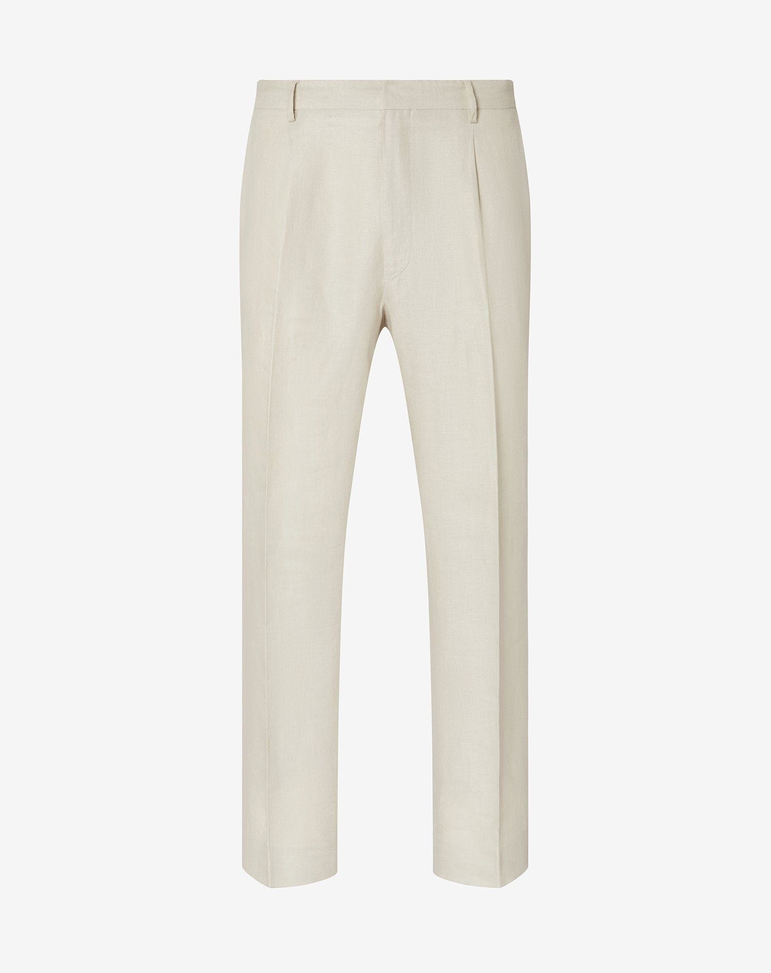Pure linen ivory trousers - 1