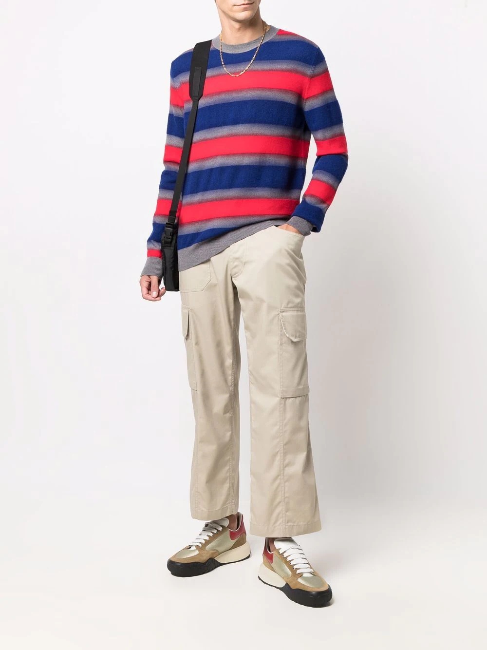 knitted striped jumper - 2