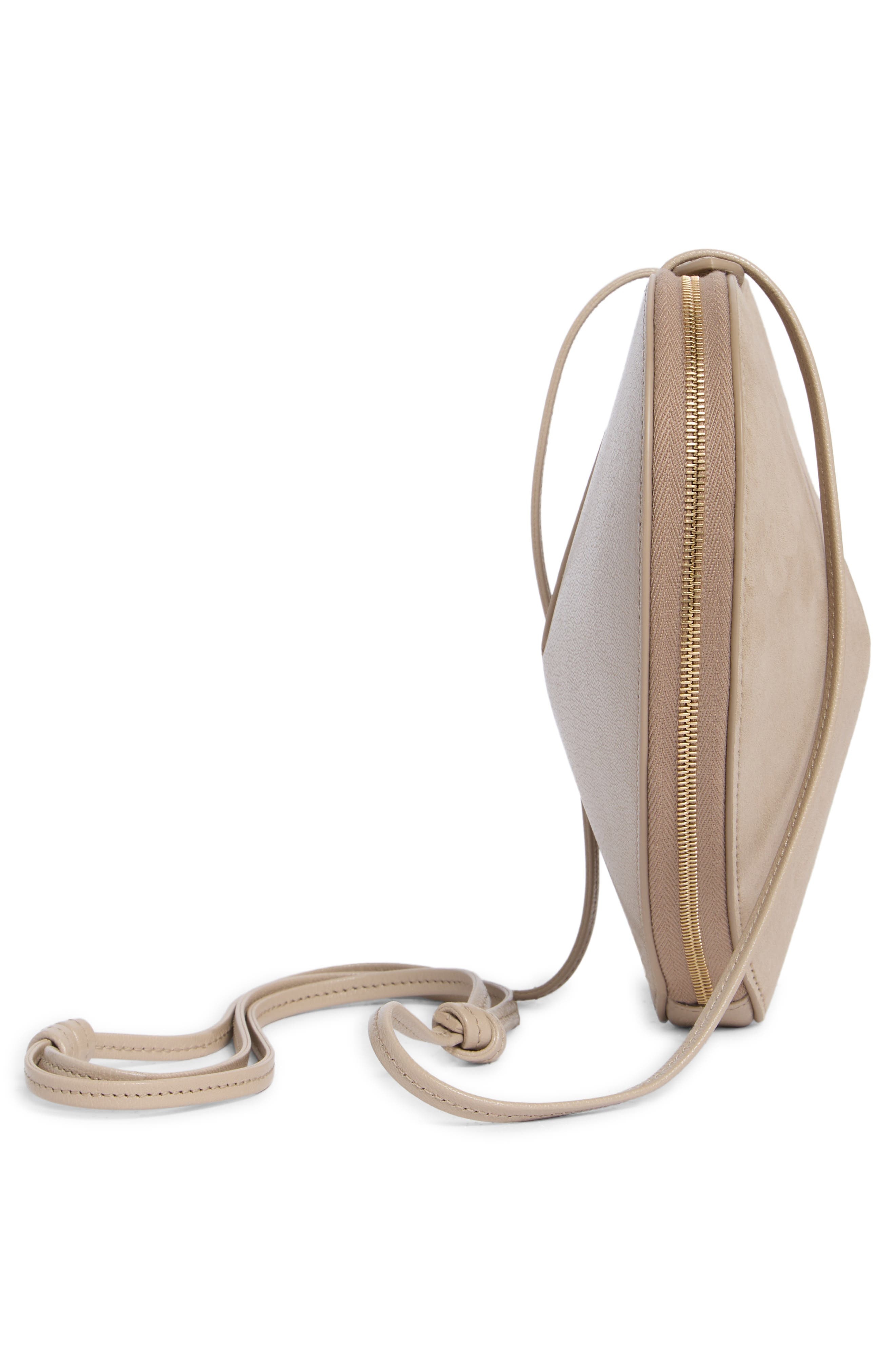 Alaïa Le Coeur Suede Crossbody Bag in Grege at Nordstrom - 5