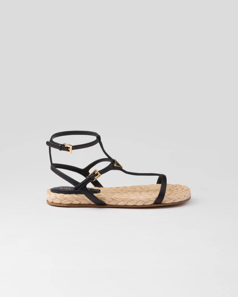 Prada Flat nappa leather sandals outlook
