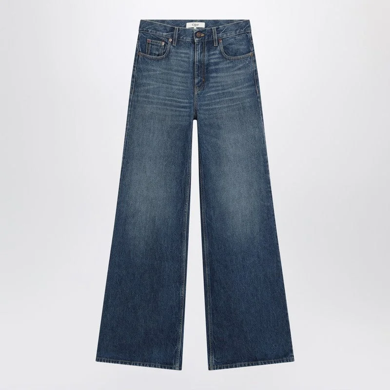 Chloé Flared Blue Jeans Women - 1