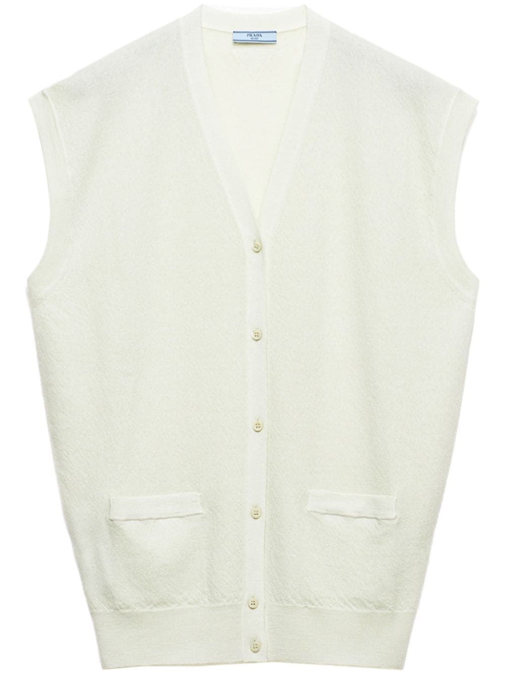 cashmere knitted vest - 1