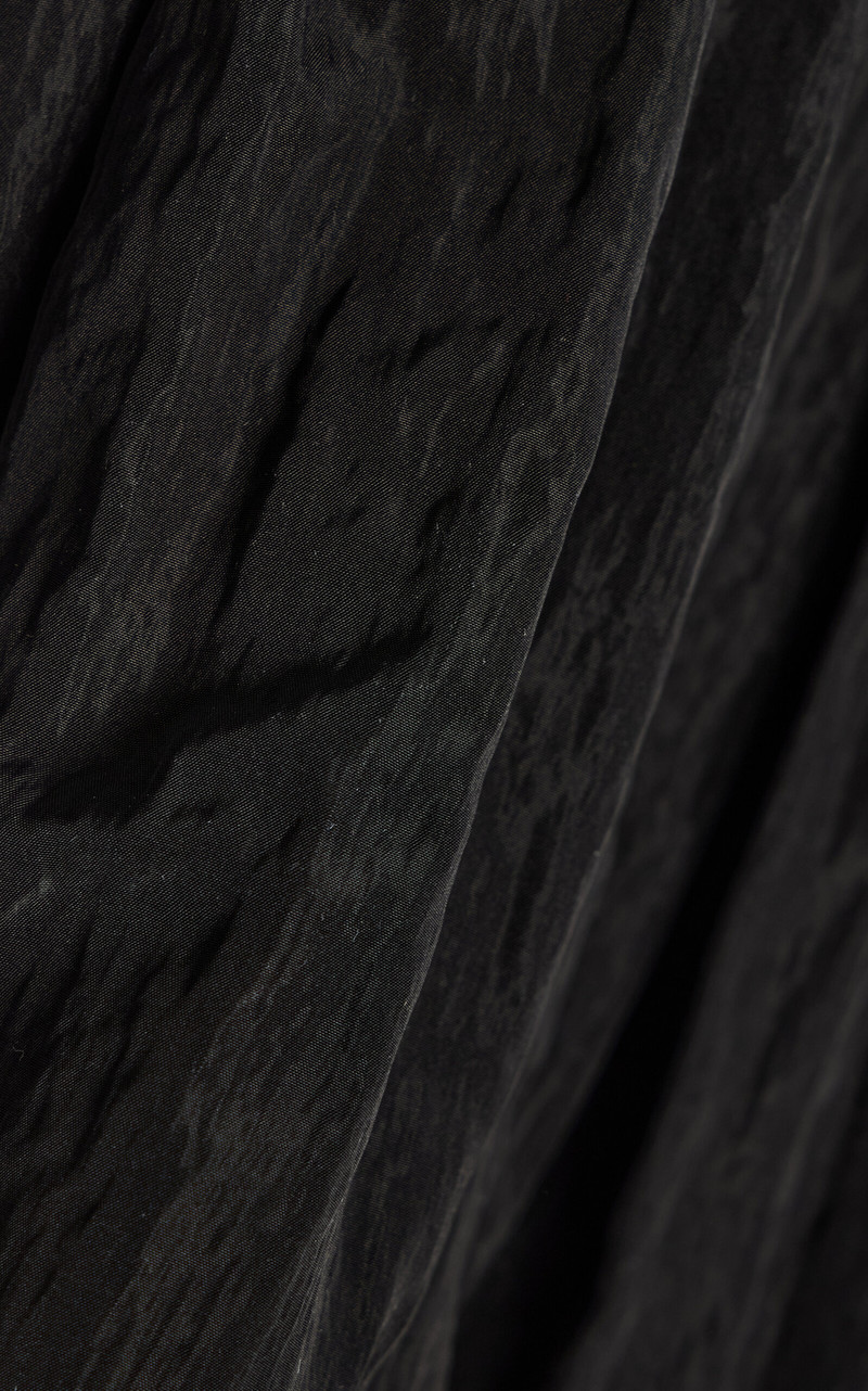 David Koma Ruffled Taffeta Gown black outlook