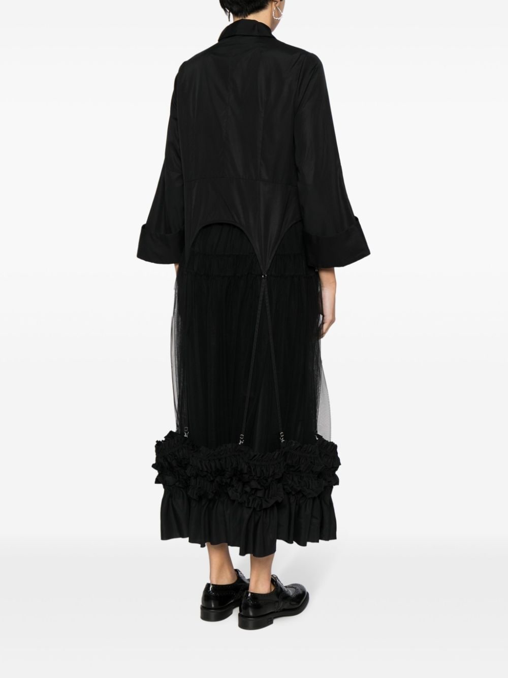 ruffle-detailing cotton shirt - 4