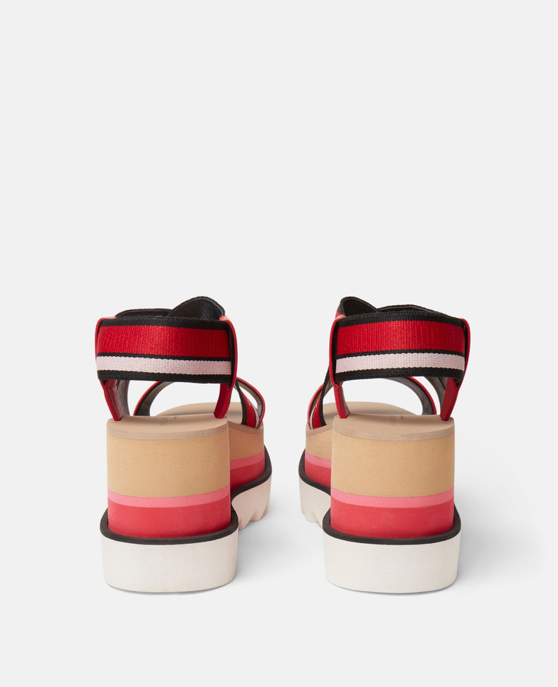 Sneak-Elyse Striped Platform Sandals 3