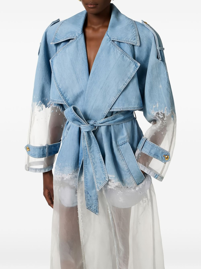 denim organza trench coat 4