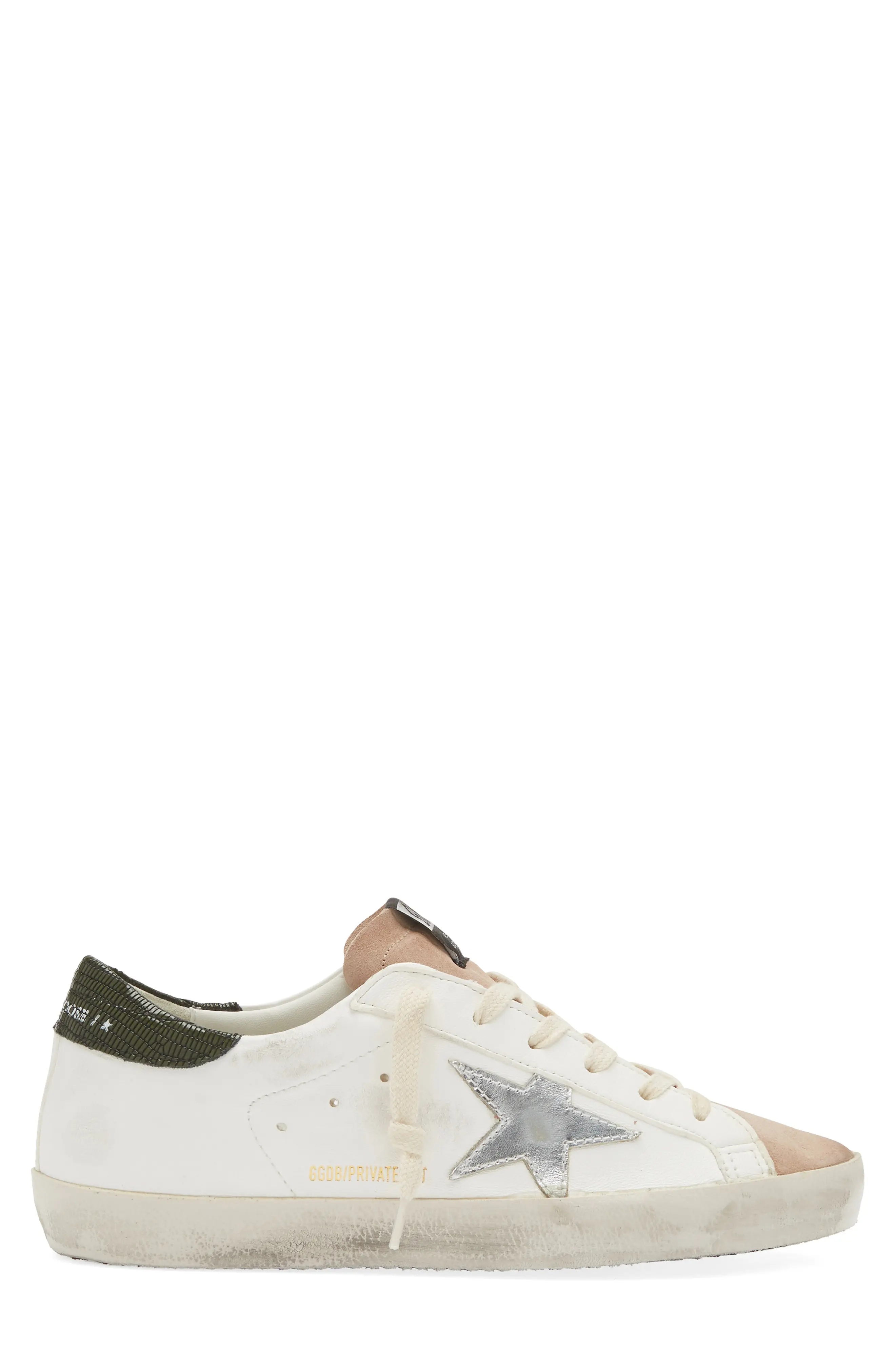 Super-Star Low Top Sneaker in White/Silver - 3