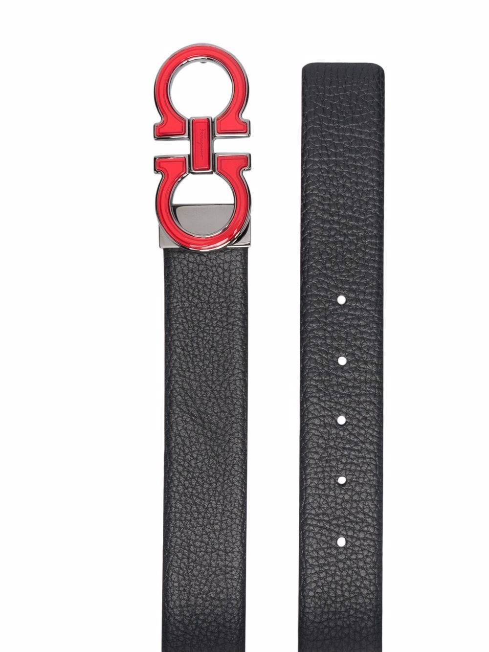 Gancini-buckle leather belt - 2