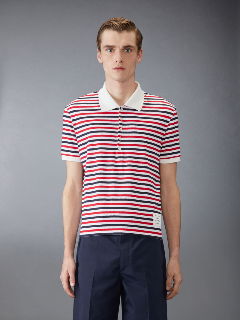 LINEN JERSEY SHORT SLEEVE POLO 1
