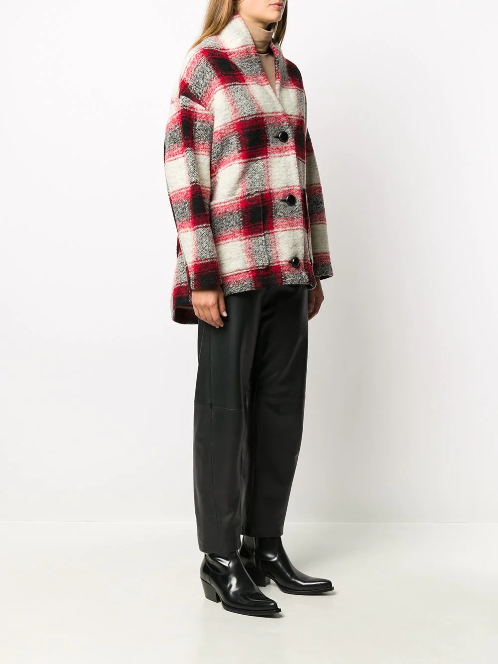 plaid oversized jacket  - 3