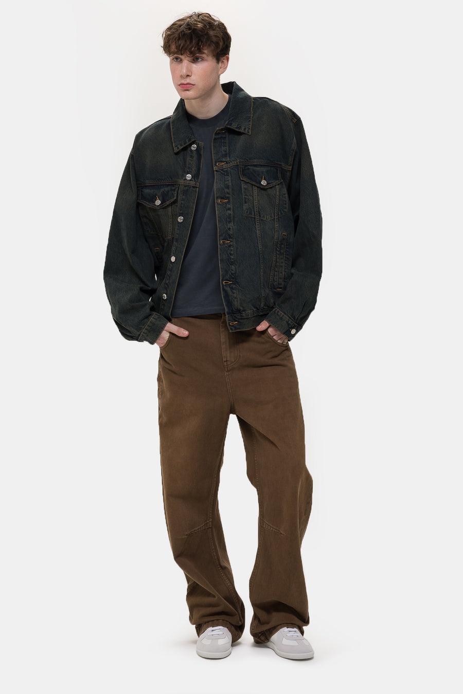 Bold Denim Jacket in Blue/Green - 2