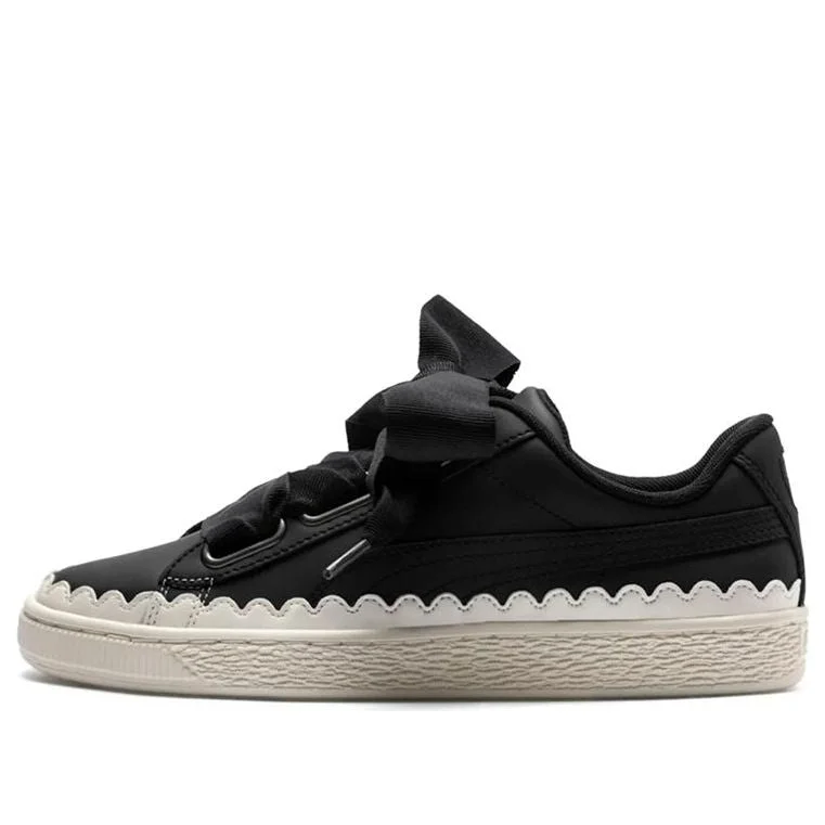 (WMNS) PUMA Basket Heart Scallop 'Black' 366979-03 - 1