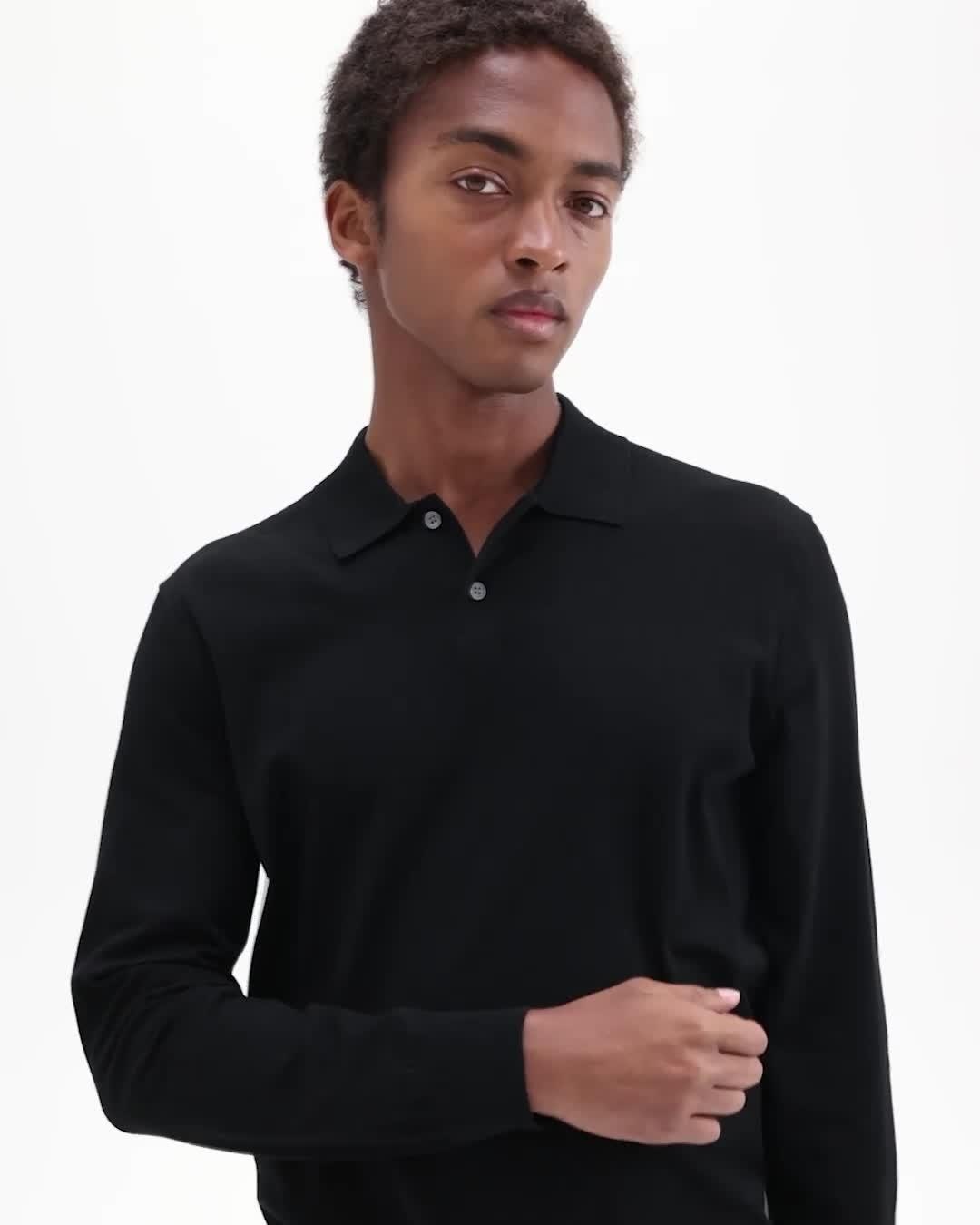 Goris Long-Sleeve Polo Shirt in Light Bilen - 8
