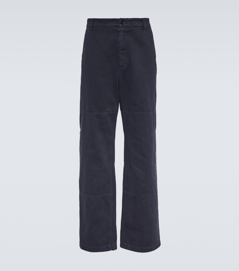 Mid-rise straight cotton pants - 1
