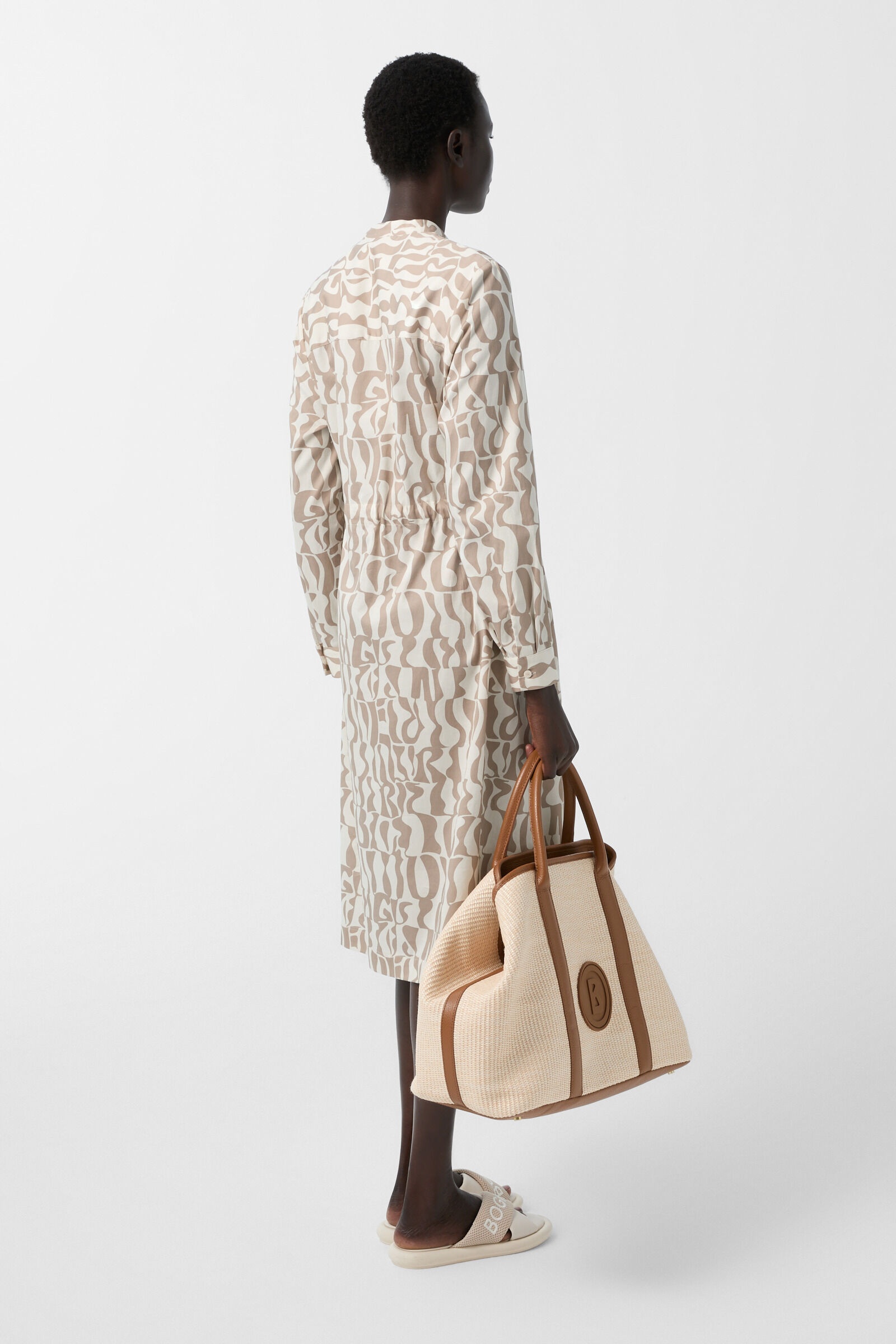 Dress Shanice in Caramel/cream - 3
