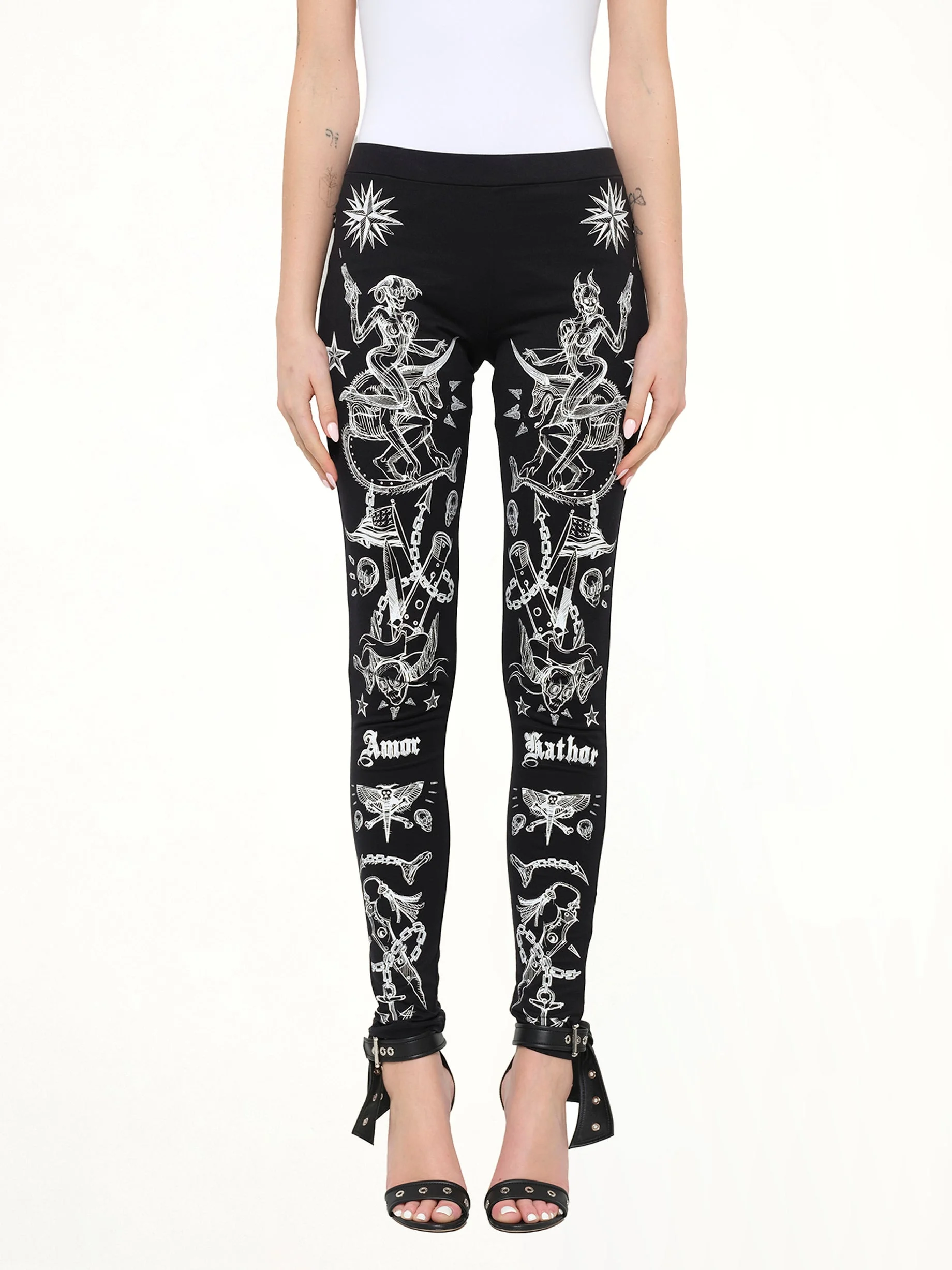 Tattoo Legging in Black - 1