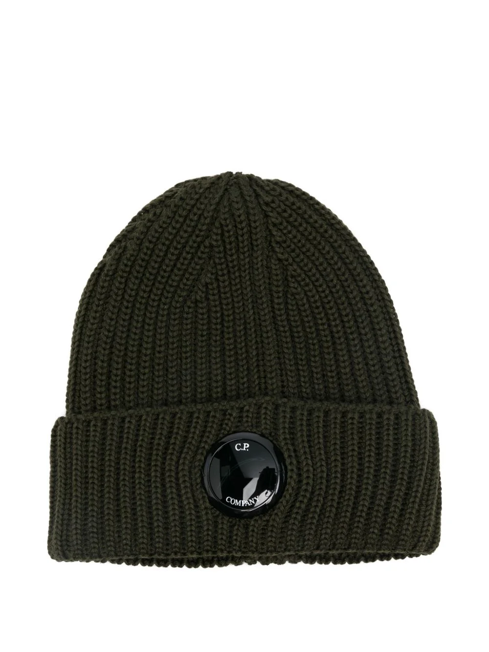 ribbed lens-detail beanie - 1