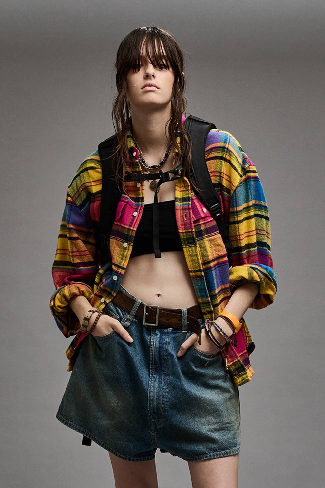 RELAXED WORKSHIRT - RAINBOW PLAID - 2