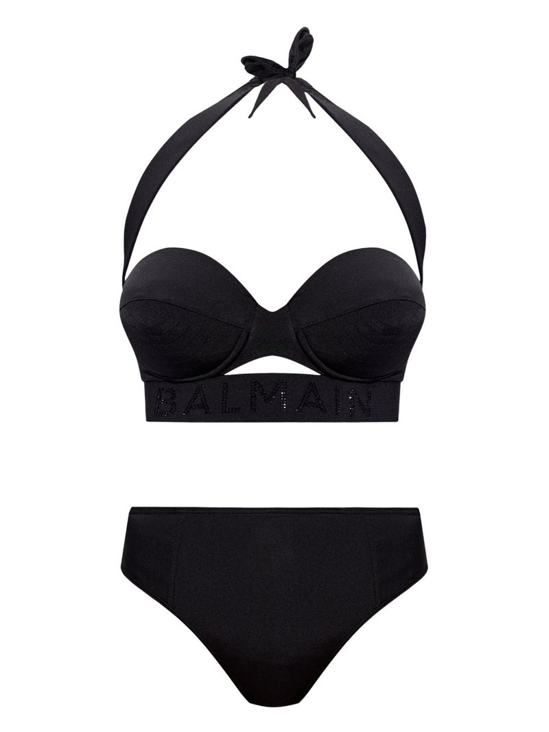 logo-embellished bikini set 1