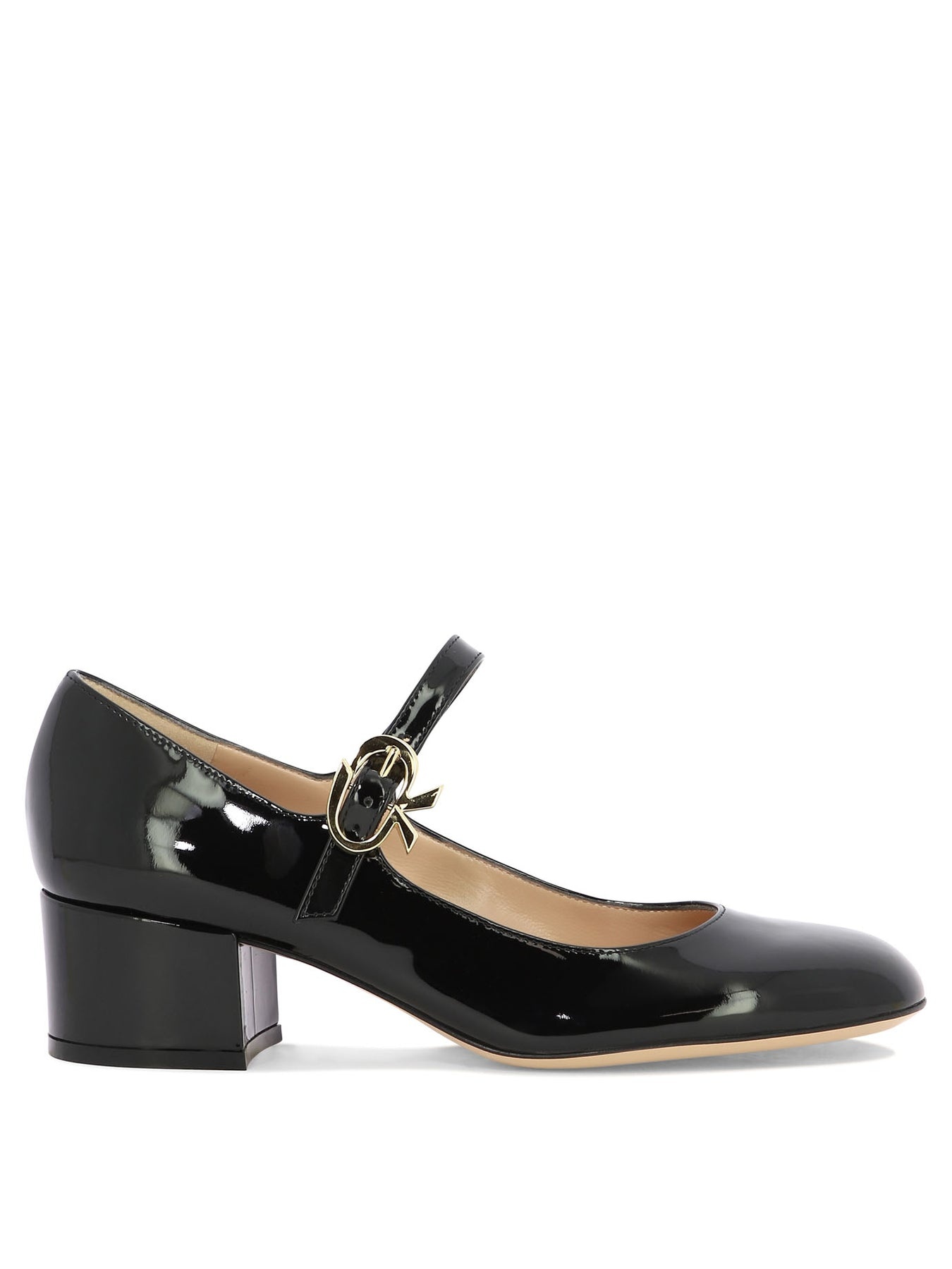 Mary Ribbon Heeled Shoes Black - 1