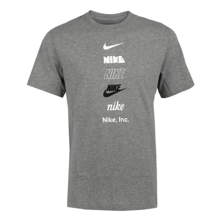 Nike Multi Logo T-Shirt 'Grey' DZ2875-063 - 1