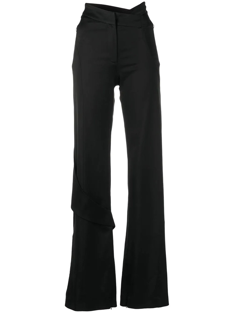 asymmetric wide-leg trousers 1