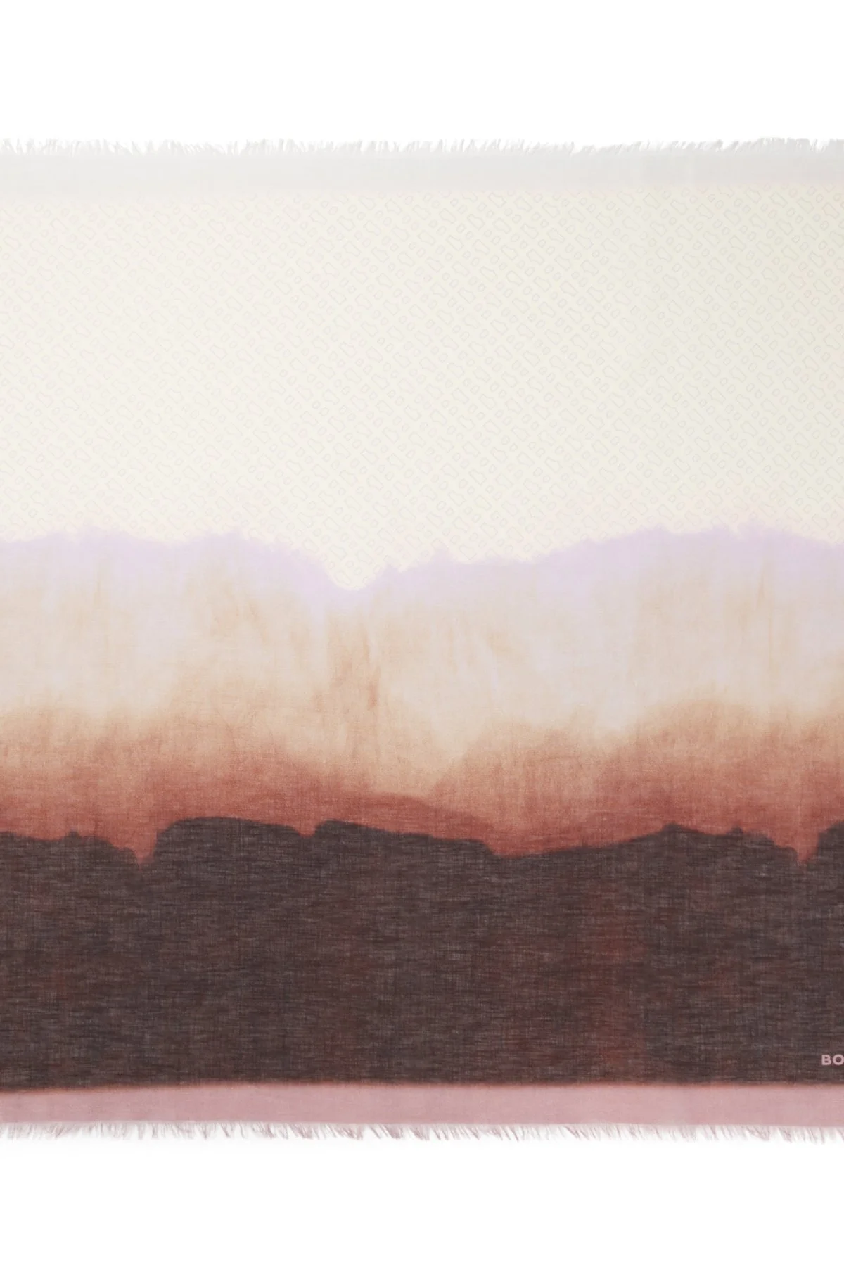 PRINTED SCARF IN LINEN AND COTTON - 1