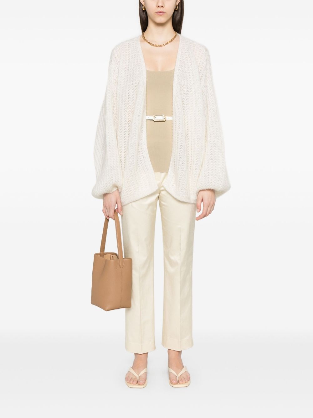straight-leg cropped trousers - 2