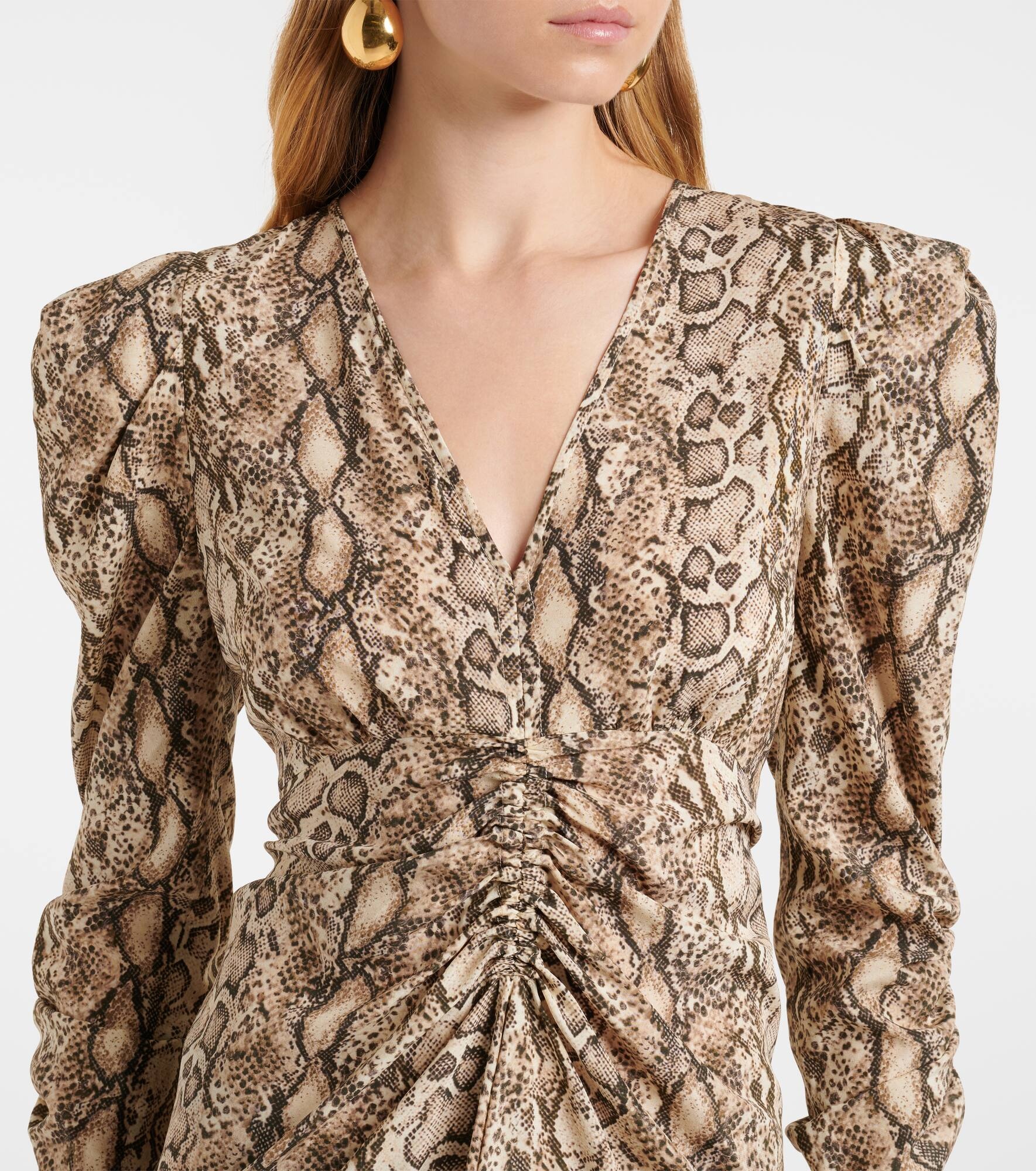 Albini printed silk-blend midi dress - 4