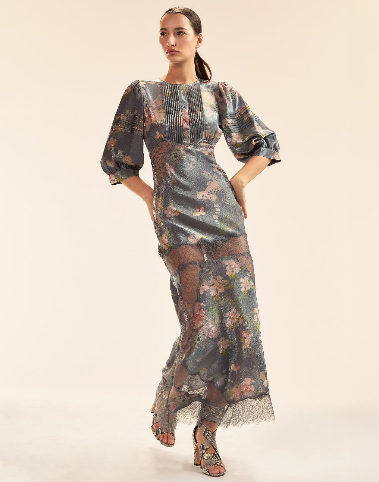 Claud Silk Lamé Dress - 5