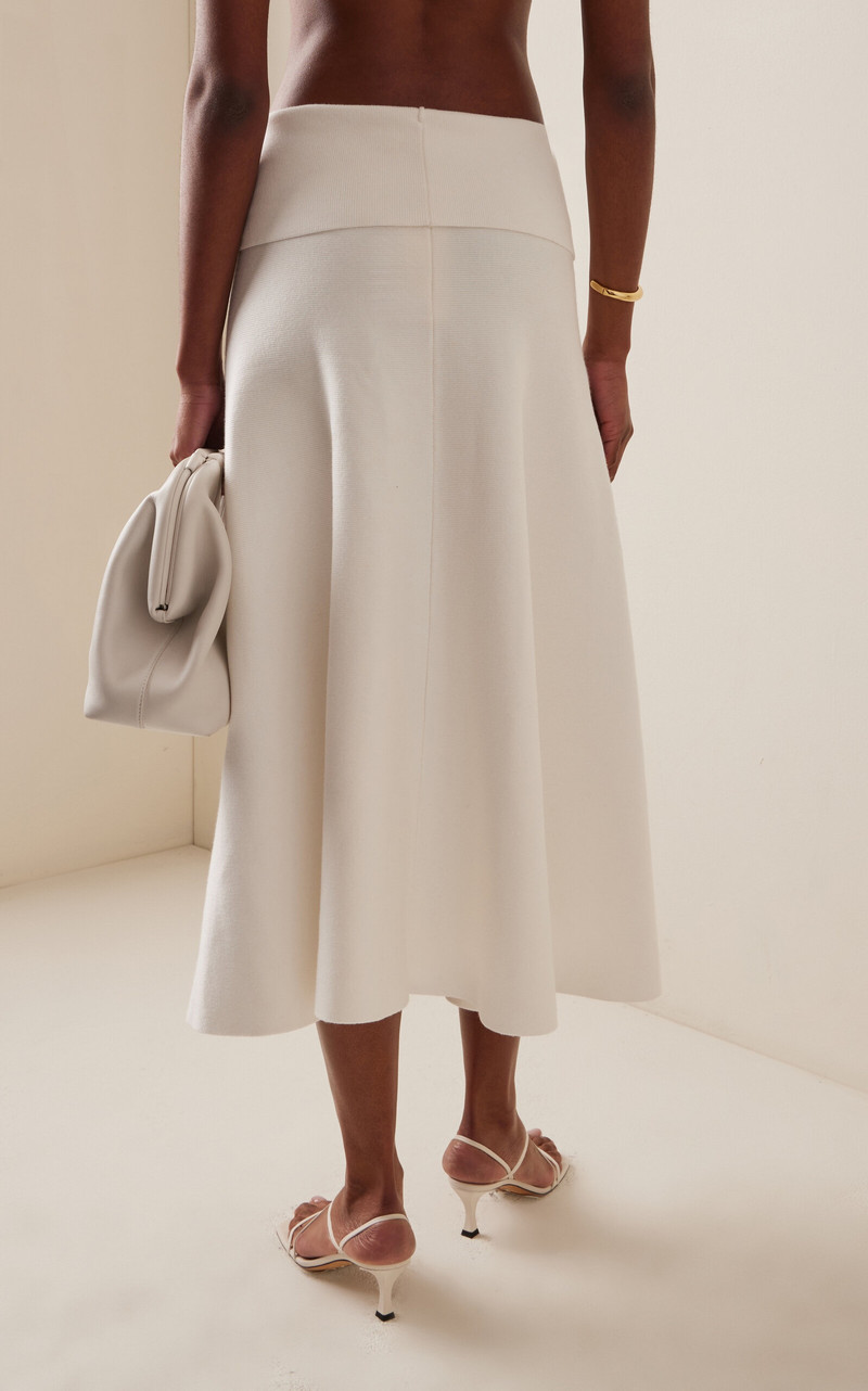 Exclusive Gabrielle Knit Midi Skirt white 5