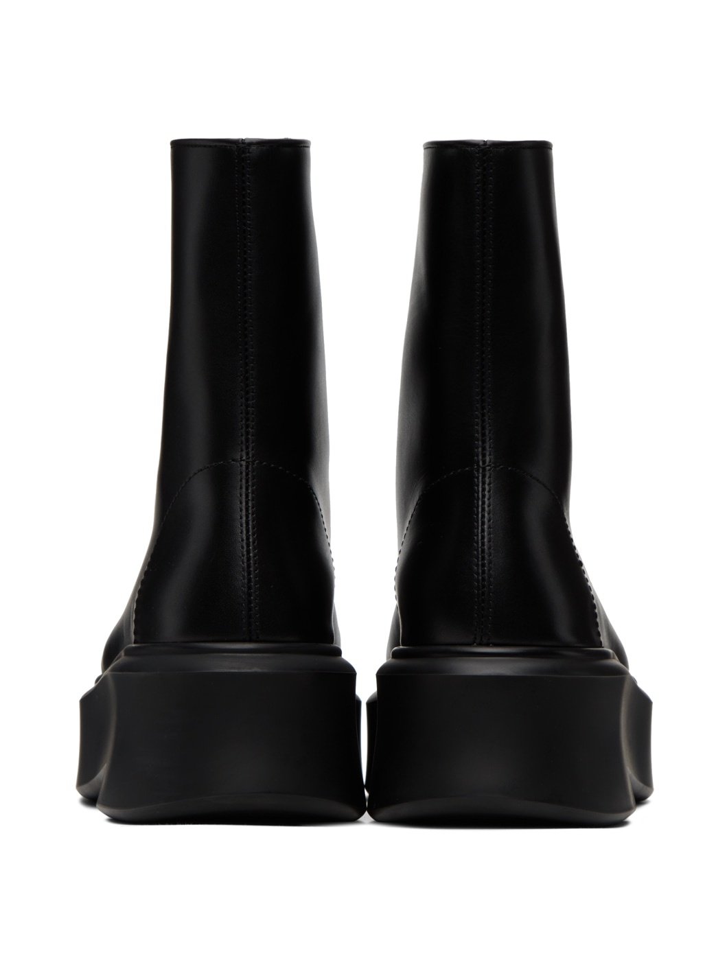 Black Zipped I Boots - 2