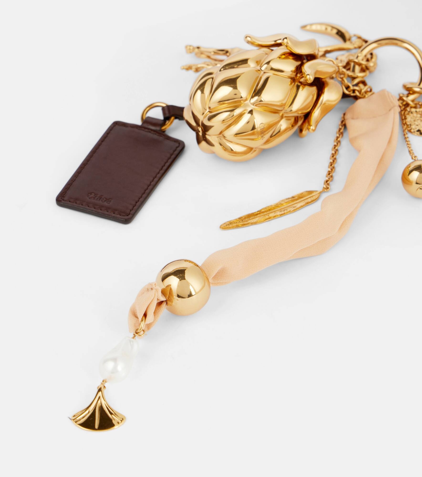 Giga Pineapple leather bag charm - 3