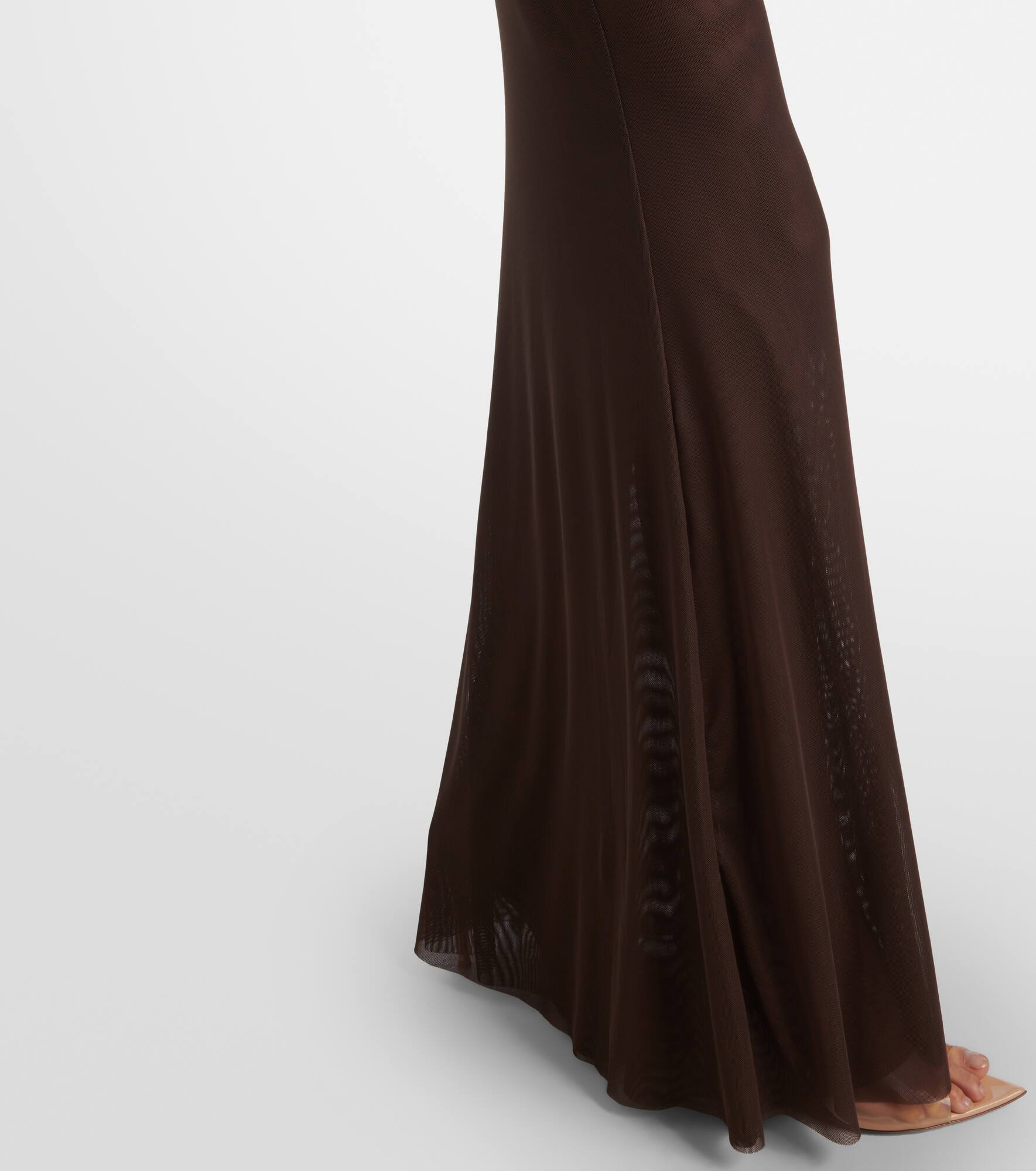Erica ruched strapless maxi dress - 5