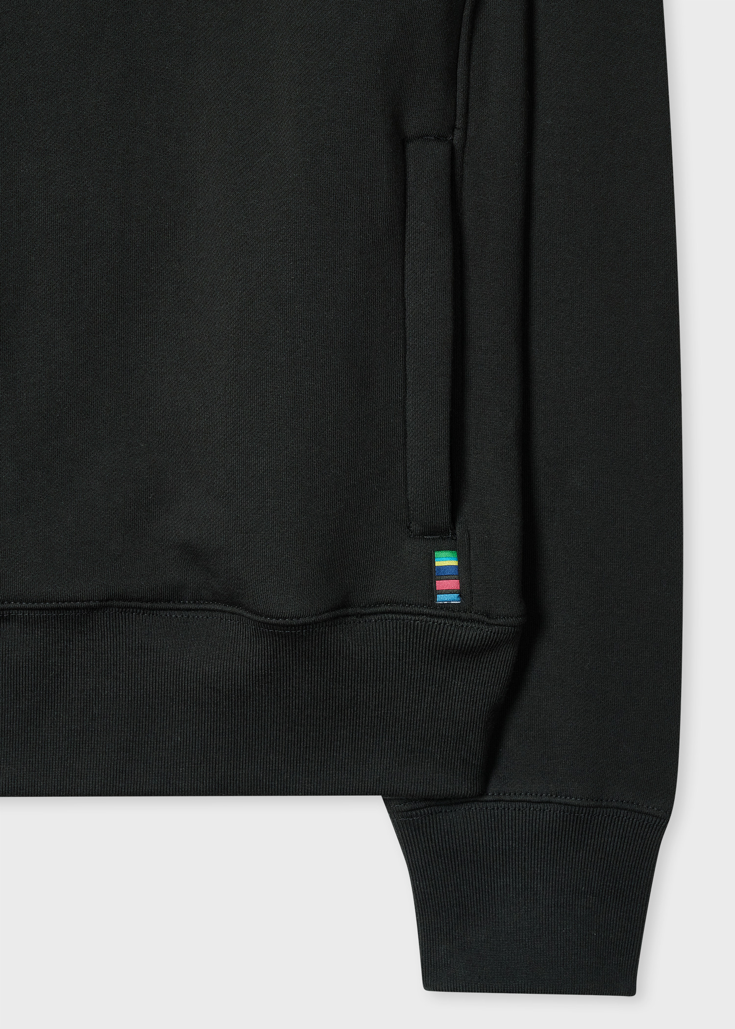 Black 'Sports Stripe' Jersey Bomber Jacket - 2