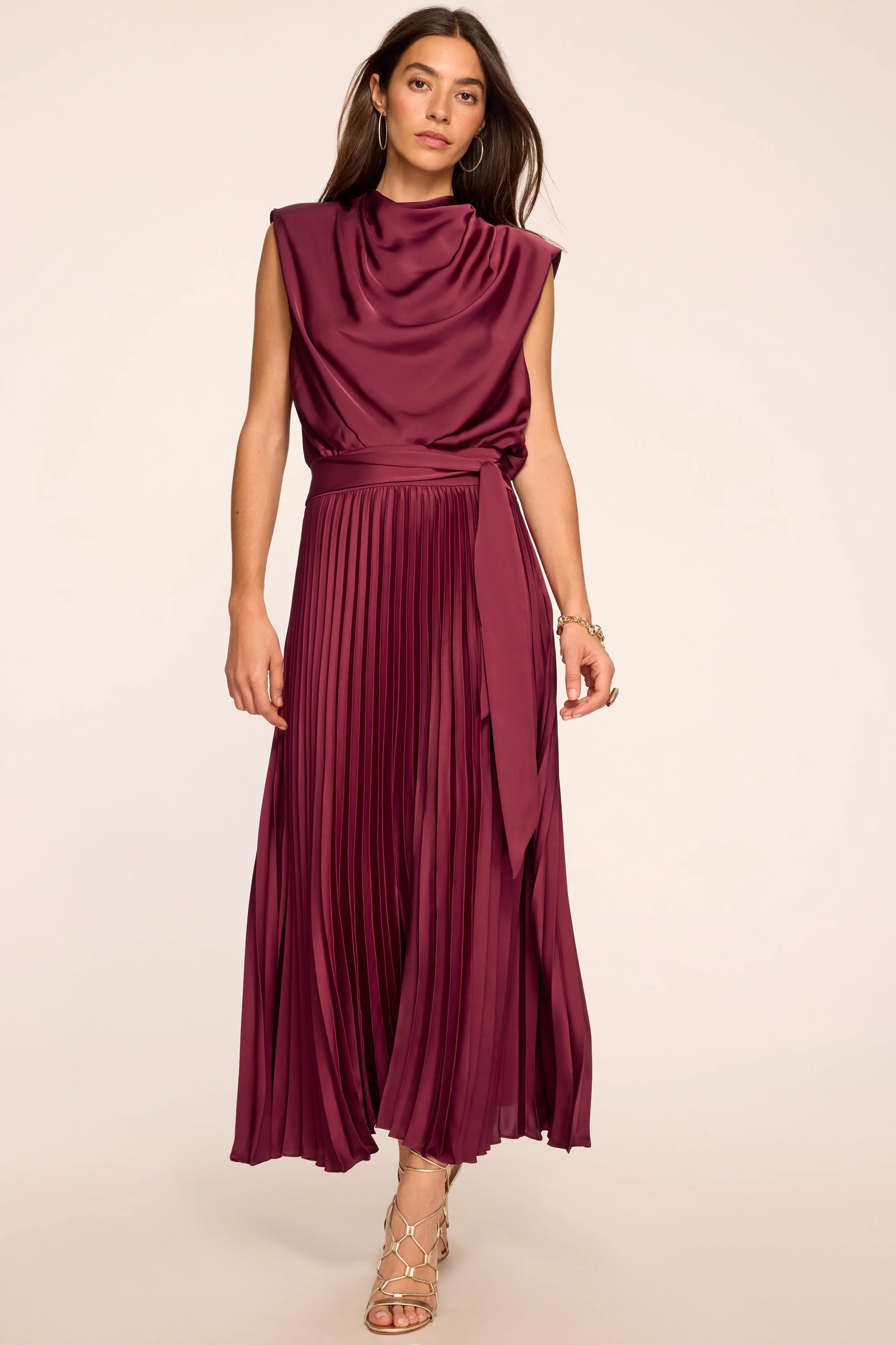 Farah Draped Luxury Maxi Dress - 1