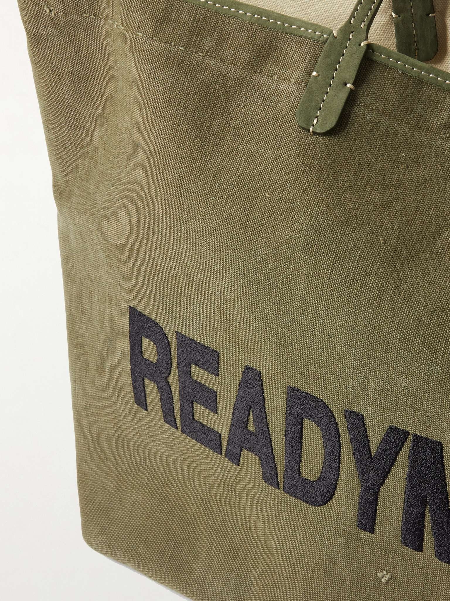 Dorothy Large Nubuck-Trimmed Logo-Embroidered Canvas Tote Bag - 5