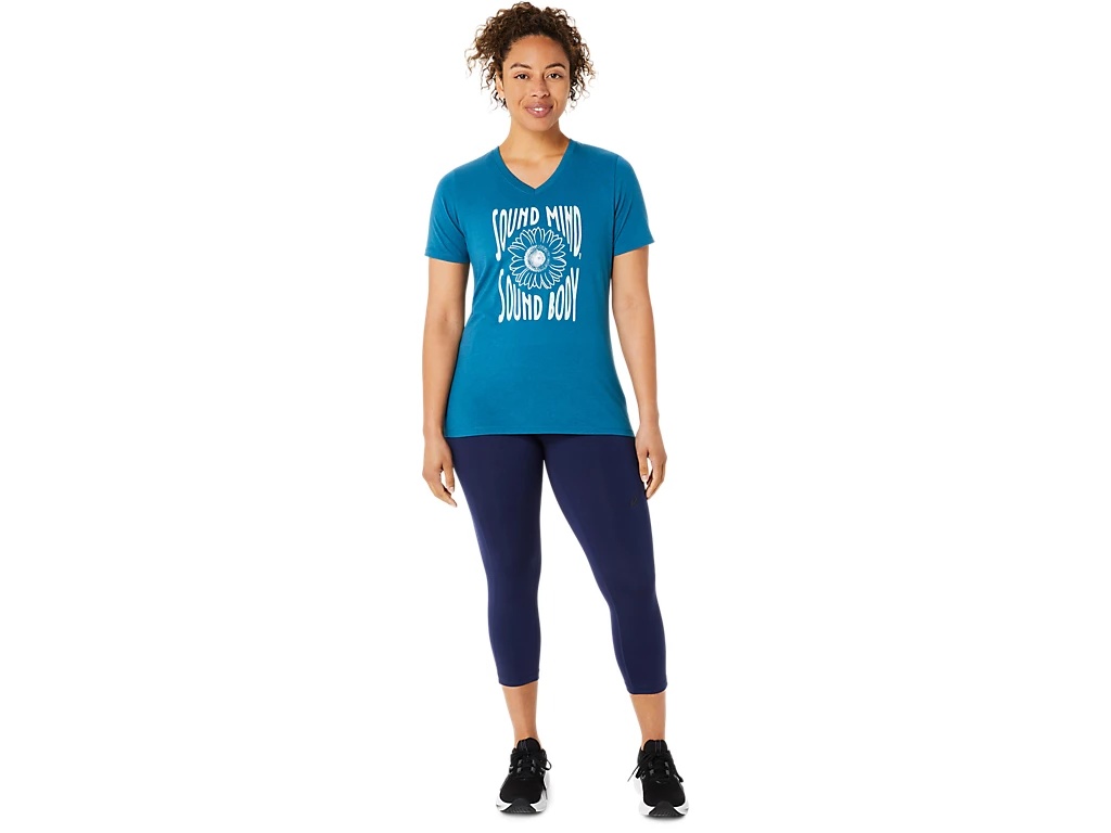 WOMEN'S SUNFLOWER SLOGAN V-NECK - 1