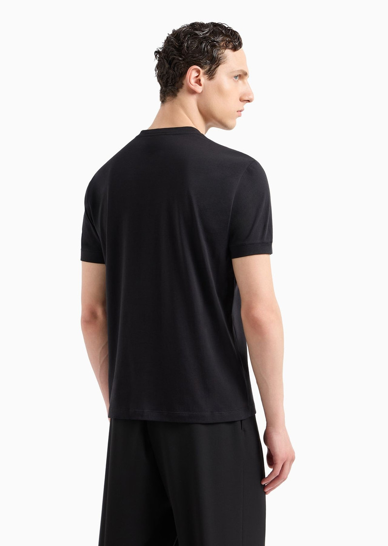 Borgonuovo 11 crew-neck T-shirt in Pima cotton jersey 3