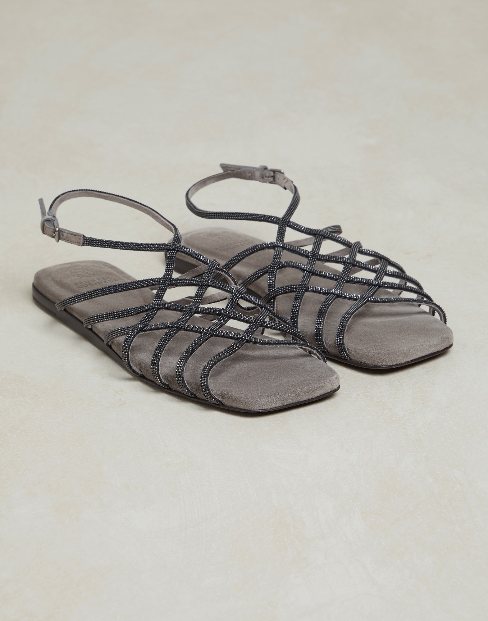 Precious Net sandals in suede - 2