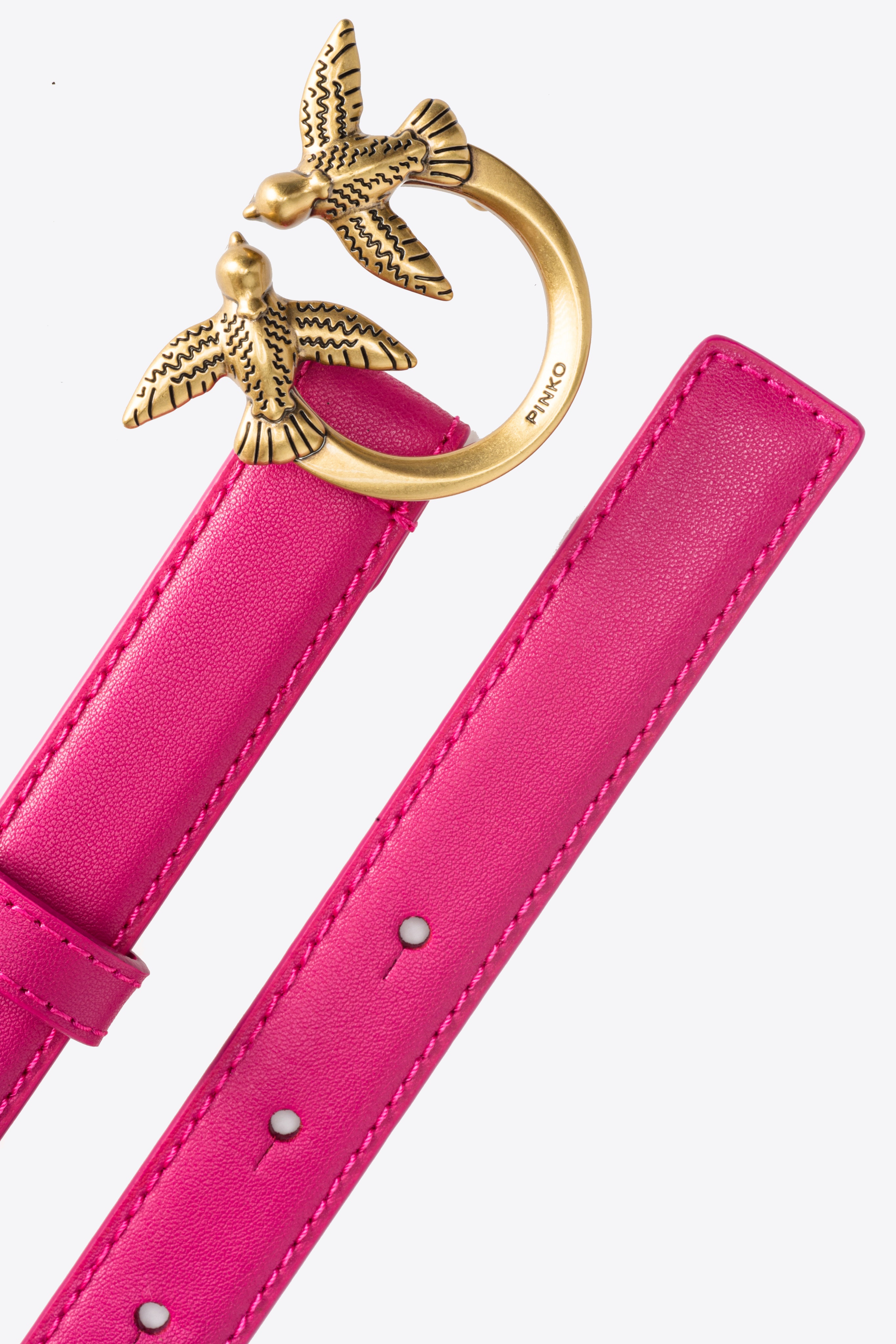 LOVE BIRDS THIN LEATHER BELT 2CM - 3