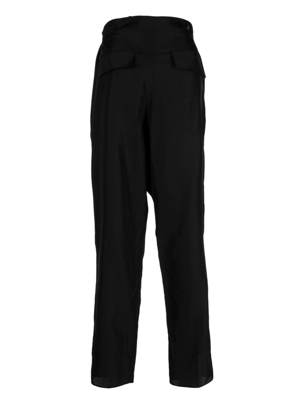pleat-detail straight-leg trousers - 2